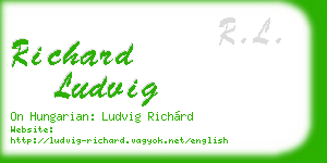 richard ludvig business card